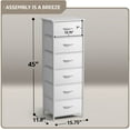 thumbnail image 6 of Sorbus 6-Drawer Fabric Dresser for Kids - Tall Storage Tower, Closet Organizer with Steel Frame & Wood Handles for Nursery, Playroom & Bedroom, White, 6 of 6