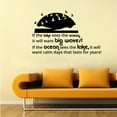 thumbnail image 2 of If The Lake Sees The Ocean Quote Lake House Cabin Fishing Scenery Vacation Quotes Wall Decal Sticker Vinyl Art Mural for Girls / Boys Home Room Walls Bedroom House Decor Decoration (27x30 inch), 2 of 3