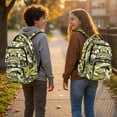 thumbnail image 3 of Aplkyhs Green Camo Dinosaur Backpack for Students 9-18 School Bookbag Lightweight Water Resistant for Teens Daily Use, 3 of 7