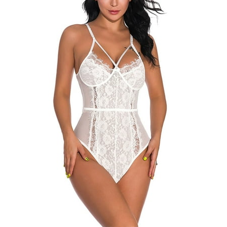 Women s Lace Bodycon Lingerie Babydoll Nightwear Jumpsuit Sexy Underwear