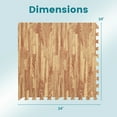 thumbnail image 3 of Gymax 25 Tiles Wood Grain EVA Foam Floor Mats Interlocking w/ Borders 24'' Natural, 3 of 9