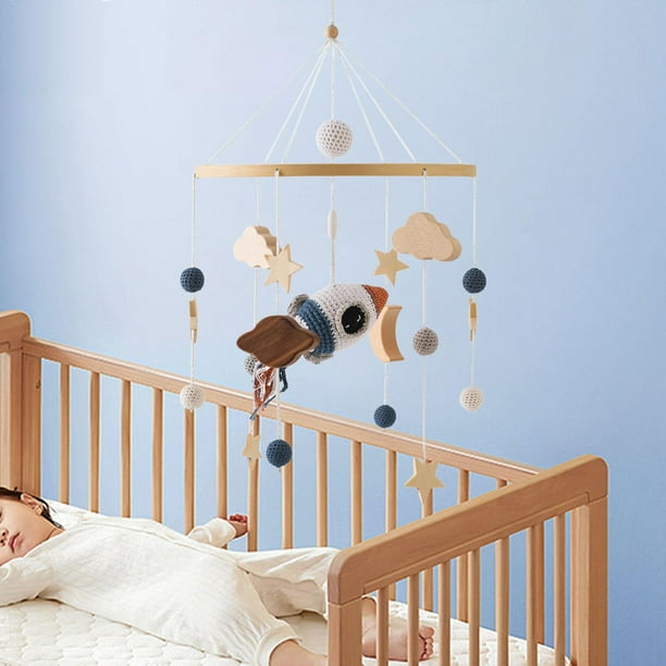 Móvil para bebé para cuna, móvil para guardería de cuna para bebé, bonita decoración desmontable para guardería de bebé, juguete sensorial de moda, Estilo A Hugo Móvil de cuna