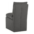 thumbnail image 3 of Sunpan Glenrose 21.5" Modern Fabric Wheeled Dining Chair in Gray, 3 of 7