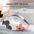thumbnail image 4 of Yayeee Pillowcase King Size Set of 2 Satin Wrinkle Resistant Pillow Case, Beige Retro Flower, 4 of 7