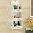 thumbnail image 2 of InsCrazy Floating Shelf Three Layer Wall Mounted Bathroom Storage Rack Is for Bathroom, 2 of 6