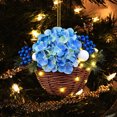 thumbnail image 5 of Christmas Flower Basket Ornament, 2D Flat Hanging Decoration, Acrylic Pendant for Holiday Trees and Home Decor, 5 of 9
