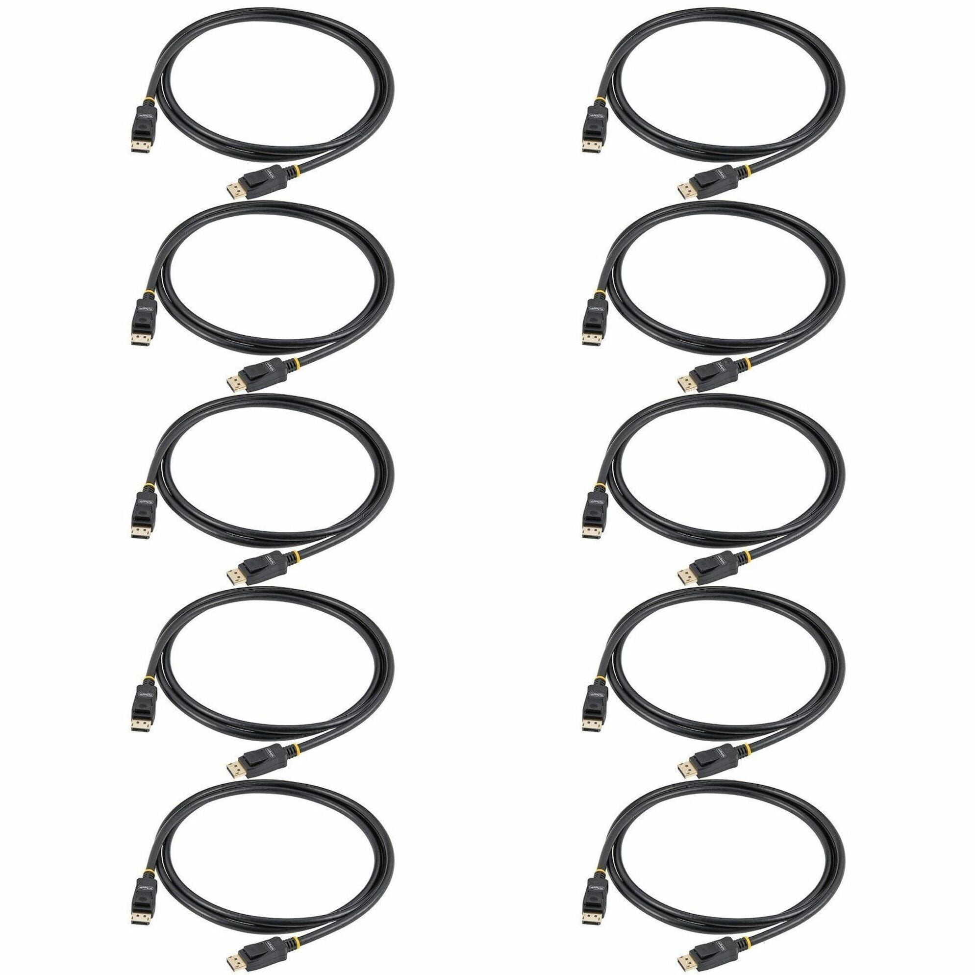 Startech 10ft (3m) VESA Certified DisplayPort Cable, 10 Pack DISPLPORT10L10PK