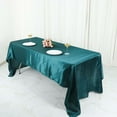 thumbnail image 3 of Efavormart Rectangle Satin Tablecloth, 60"x126" Smooth Oblong Washable Table Cloth, Decorative Silky Fabric Table Cover for Wedding, Party, Banquet- Peacock Teal Green, 3 of 10
