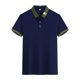 thumbnail image 5 of Mens Casual Manga Corta Botón Abajo Camisas de Color Sólido Botón Turndown Cuello Blusa Camisa, Poliéster, 5 of 5