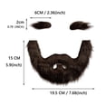 thumbnail image 5 of Bigote falso,Juego de bigotes falsos autoadhesivos Bigotes novedosos,Barbas postizas Cejas Bigotes postizos Pegar,Suministros para fiestas de disfraces de cosplay de Halloween,Mascarada, 5 of 5