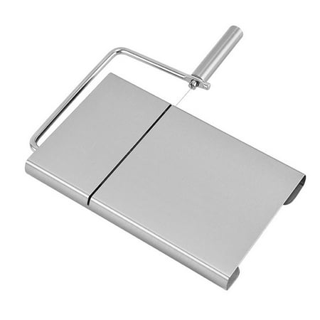 

AQJW Stainless Steel Cheese Slicer Multipurpose Cutter for Block Cheese Butter Fruits No Installation Required Kitchen Gadget Sausages Cutting Board
