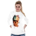 thumbnail image 5 of American Flag Skull Cool Patriotic Plus Size Crewneck Graphic Tee Shirt Brisco Brands 3X, 5 of 6