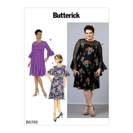 - Butterick Pattern Women's Dress-18W-20W-22W-24W