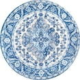thumbnail image 5 of JONATHAN Y BOHEMIAN FLAIR 5' Round Area Rug, Vintage Medallion - Cream/Blue, BMF106B-5R, 5 of 5
