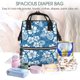 thumbnail image 5 of Disketp Leaves And Flowers Mochila de Pañales de Gran Capacidad con Múltiples Bolsillos, Mochila de Viaje Multifuncional para Bebé, Unisex, Moderna y Resistente, 5 of 6