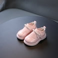 thumbnail image 2 of asdoklhq Girl's Shoes,Toddler Shoes Baby Girls Knitted Elastic Mouth Pearl Non-slip Small Leather Shoes Princess Shoes, 2 of 9