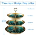 thumbnail image 3 of Hippocampus Plastic Discs Hanging Organizer for Dessert Table with Iron Pillars - 32cm Height, 21cm/24cm/27cm Plates, 3 of 6