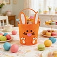 thumbnail image 2 of HuiXinOu Easter Bunny Non-Woven Storage Basket, Candy Bucket Egg Hunt Tote Bag for Holiday Decorations, Gift Basket and Home Organization, 2 of 6