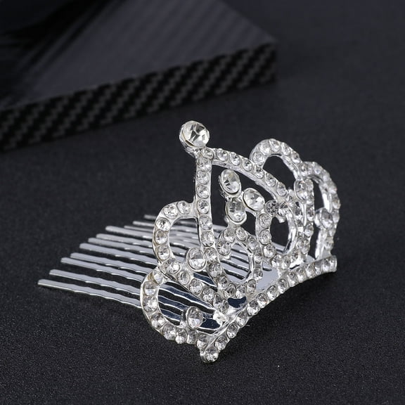 BESTYASH Tiaras for Little Girls Tiara Headdress Alloy White 1Pack