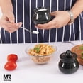 thumbnail image 3 of Radicaln Black Marble Salt Cellar Set of 2 – 3.5" Containers with Lids for Salt and Pepper – Dual Stone Spice Jars for Kitchen or Tabletop Storage, 3 of 7