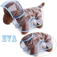 thumbnail image 2 of Impermeable para mascotas, impermeable ligero de plástico transparente con capucha para mascotas (azul, XL), 2 of 5