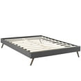 thumbnail image 2 of Platform Bed Frame, Queen, Gray, Fabric, Hotel Bedroom, Modern Contemporary, HB38039, 2 of 5