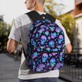 thumbnail image 5 of Yield Skull flower funny Print Backpack for Women Men, Lightweight Casual Travel Daypack, Classic Basic College Backpack, Middle School Bag, 5 of 5