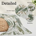 thumbnail image 6 of Tropical Green Palm Tree Throw Pillow Cover, Pillowcase Protectors with Zipper, Breathable Decorative Lumbar Pillow Case Cover, Summer Beach Botanical Pillow Shams for Couch Sofa 16x24Inch, 6 of 8
