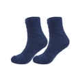 thumbnail image 2 of Spencer 3 Pairs Mens Fuzzy Socks Microfiber Plush Sleeping Socks Warm Soft Fluffy Socks Thick Cozy Winter Socks for Men (Navy), 2 of 9