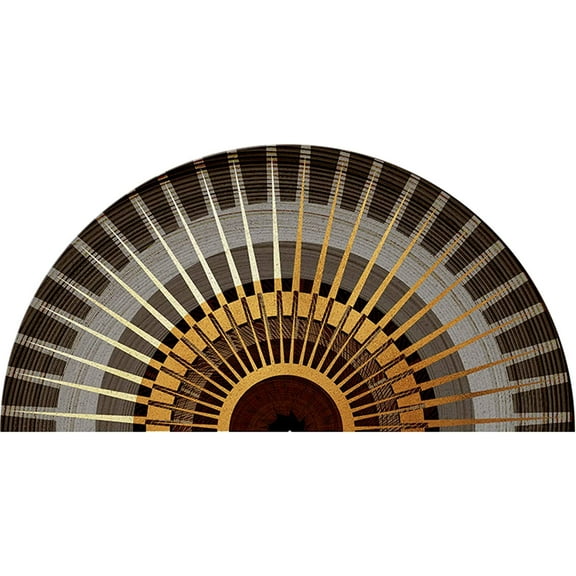Geometric Modern Half Round Door Mat Half Circle Area Rug Doormat Home Decor Rug Front Welcome Entrance Way Mat for Indoor Outdoor Kitchen Bedroom 16×24in.
