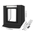 thumbnail image 3 of 60x60 Photo Studio Light Box Photography Studio Shooting Light Tent Box 6 Colors Backgrounds Tabletop LED Light Studio Box ,Long Lasting, 3 of 7