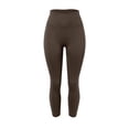 thumbnail image 3 of Yoga Pants for Women Peach Seamless High Waist Lifting Stretchy Breathable Slim Fit Gym Pants for Sporty Wear Coffee L, 3 of 4
