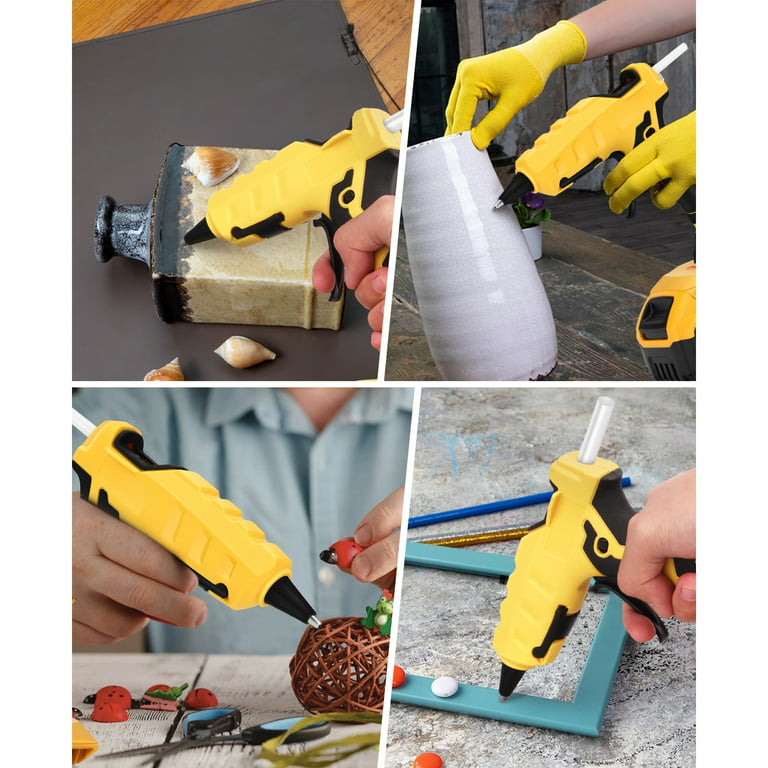 WORKSITE Hot Melt Glue Gun DIY Crafts Tools 60W Rechargeable 20V Battery  Power Small Cordless Glue Gun with Glue Sticks,Cordless Power Tools
