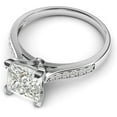 thumbnail image 3 of Jewelerix 10k White Gold Solitaire 1.5 CT Princess Cut Ring Moissanite Diamond Engagement Ring Promise Bridal Ring, 3 of 4