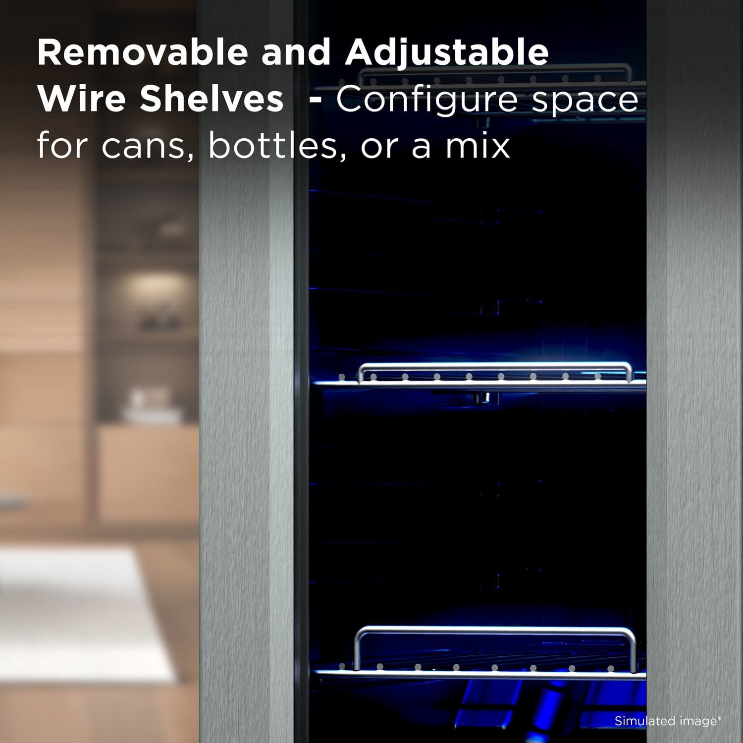 TCL Stainless Steel Single Door 33 Can Beverage Cooler for Kitchen, Bedroom & Office, 1.24 Cu. Ft.