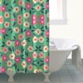 thumbnail image 4 of Waterproof Modern Floral Print Shower Curtain 72x72 Inch Boho Style Polyester Unique Shower Curtain for Bathroom Hotel Home Decor with 12 Plastic Hooks, 4 of 5