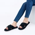 thumbnail image 6 of Ecetana Women's Slippers Soft Comfort House Shoes for Women Cross-Strap Fleece Slippers, 6 of 7