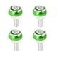 thumbnail image 1 of 4uds 6mm Metal Motocicleta Licencia Placa Marco Perno Tornillo Verde, 1 of 1