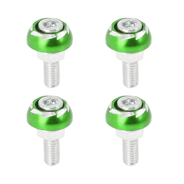 4uds 6mm Metal Motocicleta Licencia Placa Marco Perno Tornillo Verde