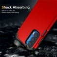 thumbnail image 3 of JTCASES for Motorola Moto Edge 2021 Case, Drop Resistant Corners, Wireless Charging, Heavy Duty Shockproof Hybrid Hard PC Bumper, Camera Protection, Skin-feel Anti-scratch Tough Cover,  Red, 3 of 7