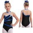 thumbnail image 2 of Aislor Girls Sleeveless Gymnastics Ballet Dance Leotard Sparkly Unitard Athletic Bodysuit Sportswear Royal Blue 14, 2 of 7