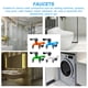thumbnail image 5 of Grifo Para Lavadora De Agua, 1 En 2 Salidas, Interruptores Dobles, Grifo Multifuncional De Rosca De 1/2 Pulgadas Para Balcón Y Baño, 5 of 7