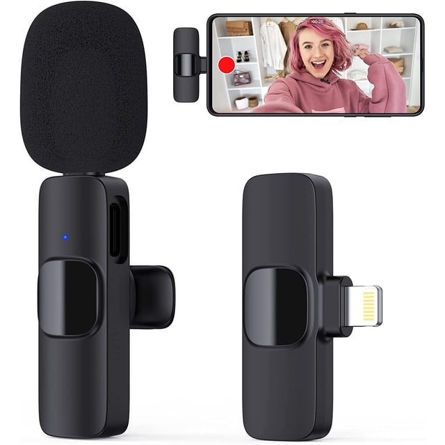 Micrófono inalámbrico de solapa Lavalier para iPhone