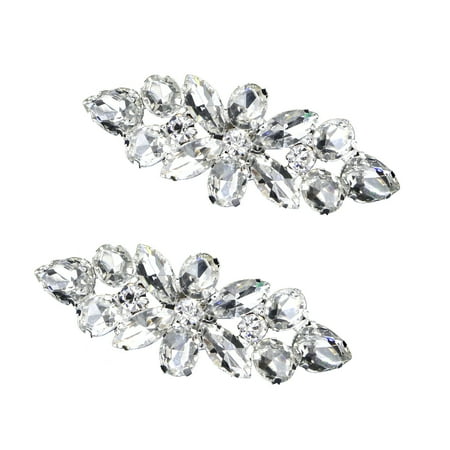 

2pcs Shoe Clip Wedding Shoes High Heel Women Bride Decoration Rhinestone Shiny Decorative Clips Charm Buckle