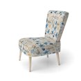 thumbnail image 3 of Designart "Seashell Coastal Serenity II" Chaise d'Appoint Bleue à Fleurs - Fauteuil Cottage pour Chambre, 3 of 7