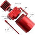 thumbnail image 2 of Réservoir de Récupération d'Huile en Aluminium 300ml Réservoir Séparateur d'Air Universel avec Tuyau et Autres Accessoires (Rouge), 2 of 5