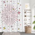 thumbnail image 3 of Merry Christmas Decor Shower Curtain Set,Festive Burst Firework Icon Art Firecracker Polyester Shower Curtain for Shower Stall Bathroom Waterproof with 12 Hooks 72x72 Inch, 3 of 6
