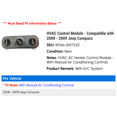 thumbnail image 2 of HVAC Control Module - Compatible with 2008 - 2009 Jeep Compass - Replacement, 2 of 3