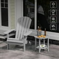 thumbnail image 2 of SSyao Adirondack Side Table, 18" Double Outdoor Side Table Set of 2, Poly Lumber end Table, Weather Resistant for Indoor, Patio, Pool, Porch, Backyard-Grey, 2 of 7