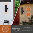 thumbnail image 4 of Chiasso 20 in. H 2-Light Deep Bronze Modern Outdoor Wall Sconce with Rust-Resistant Aluminum Shade, Up Down Lighting, LED Compatible Lantern Fixture, Use For Exterior Porch Patio Front Door Garage, 4 of 10